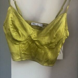 Zara satin bra top